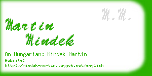 martin mindek business card